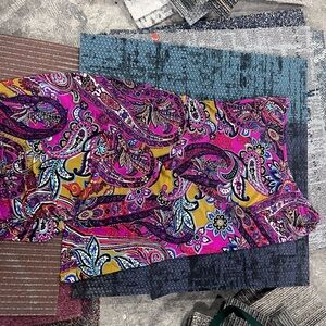 Vibrant Paisley Print Fabric